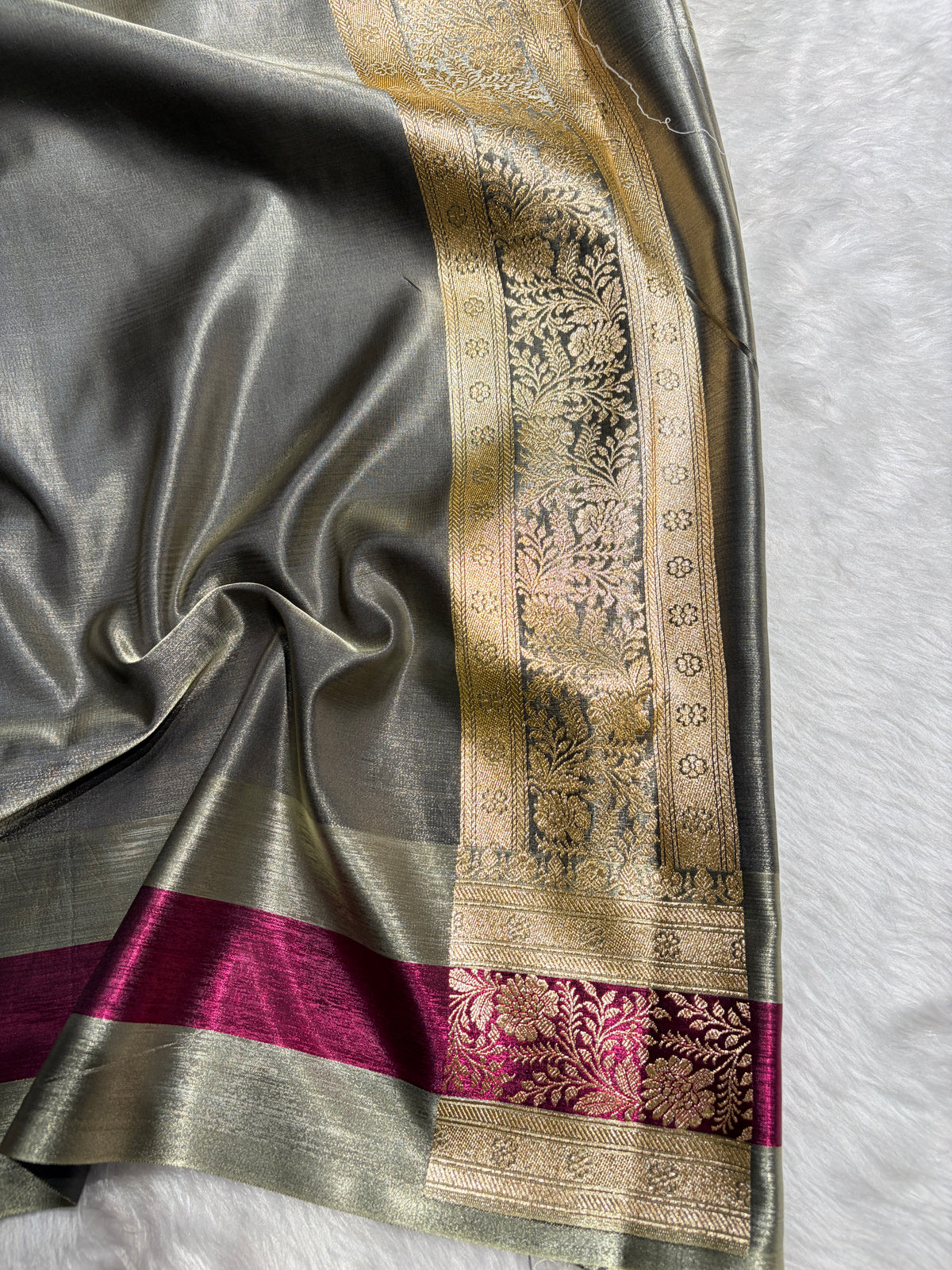 Banarasi Light Weight Satin Silk Mahendi Shades SS69(C)