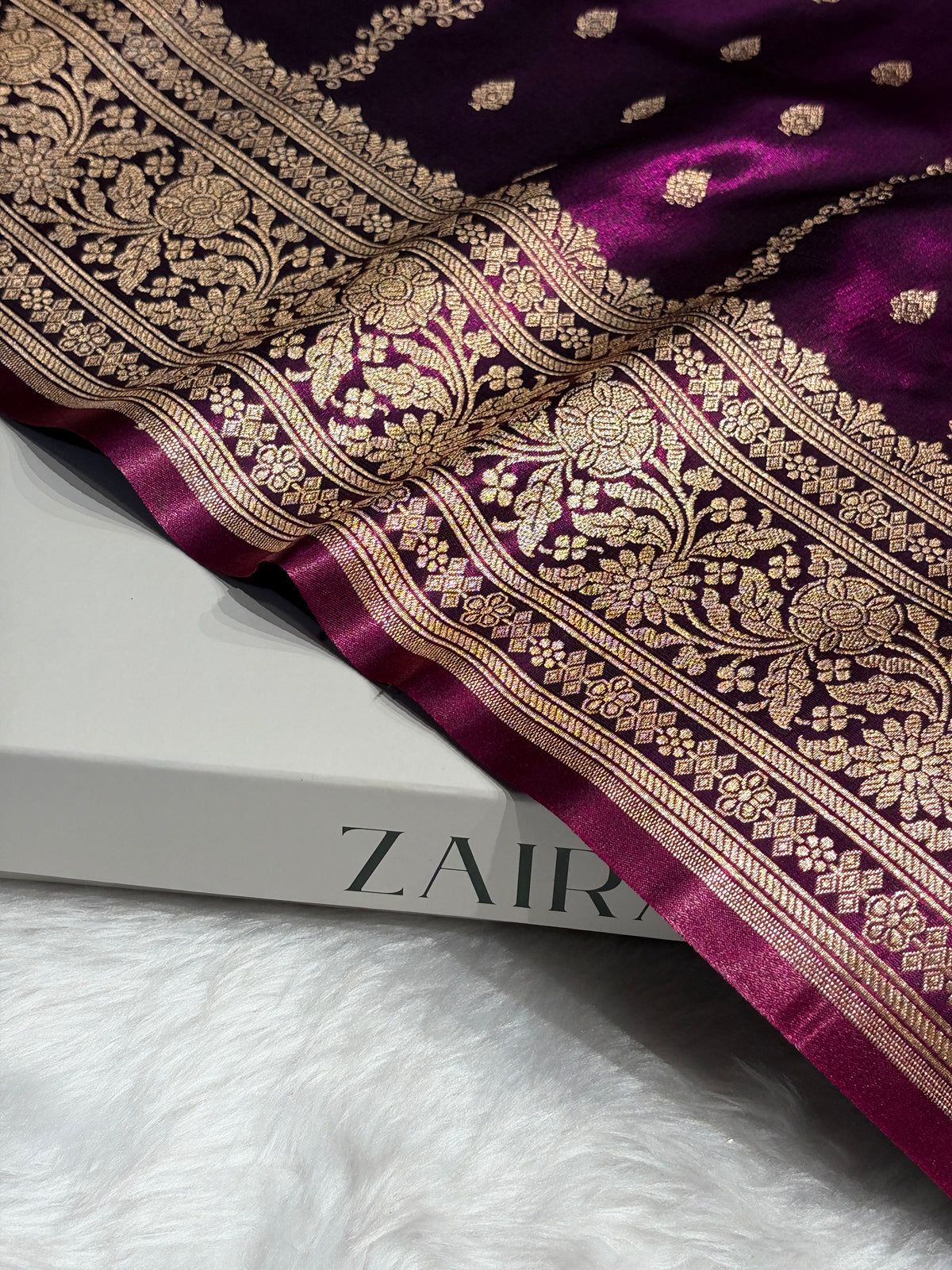 Banarasi Light Weight Satin Silk Deep Wine Shades SS70