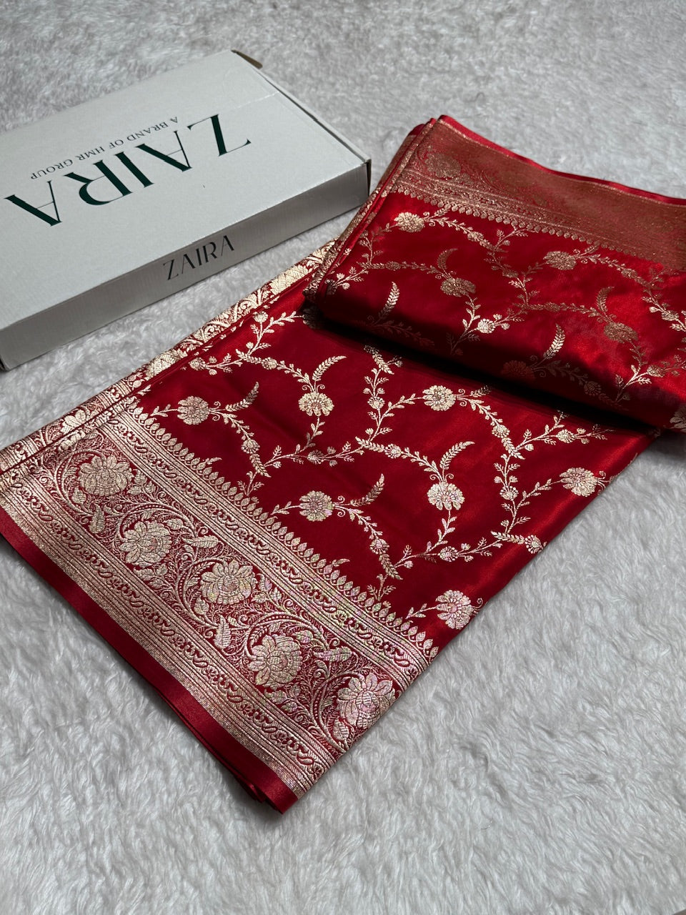 Satin Silk Jaal in Maroon Shades SS19