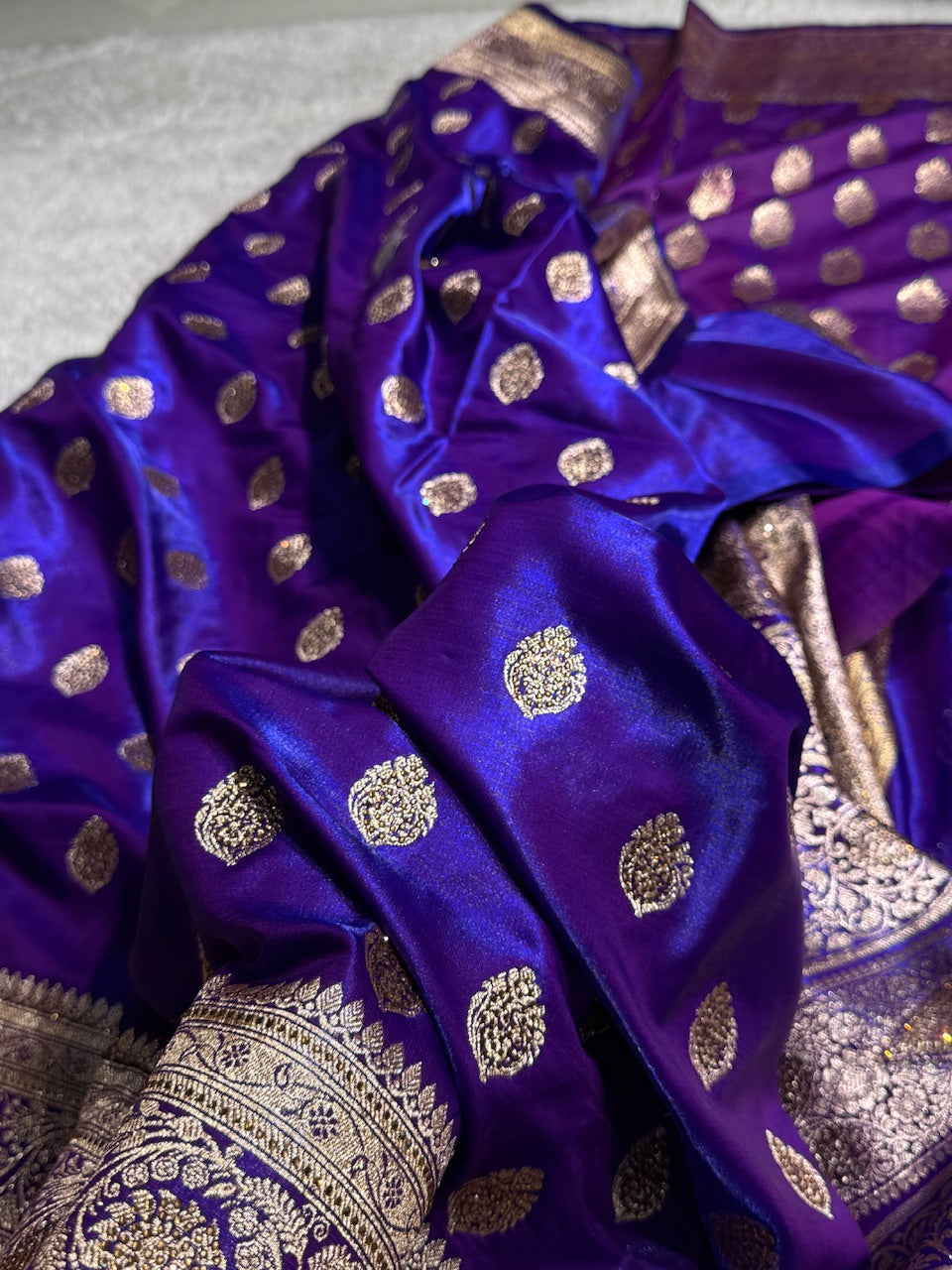 Purple Boota With Swarovski Work