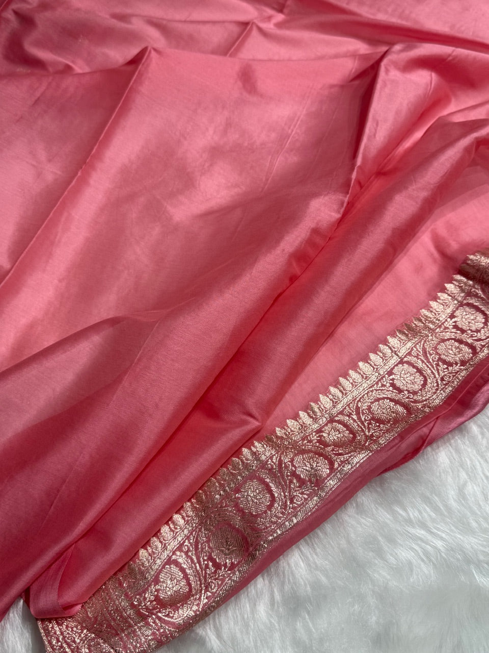Light Pink Crepe Silk Organza Banarasi Saree CSO-02