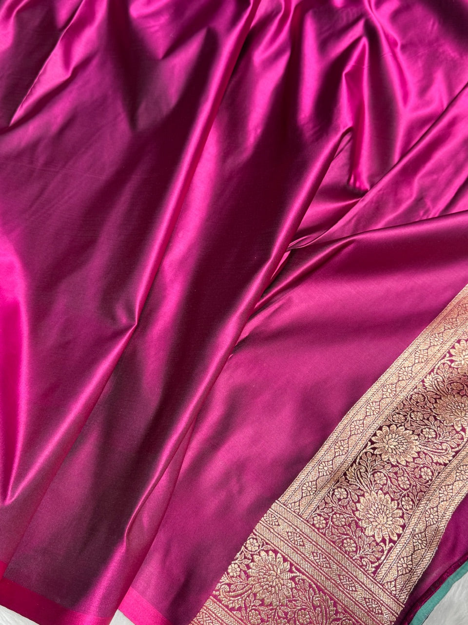 Lavender with Rani Booti Satin Katan Silk saree SK29