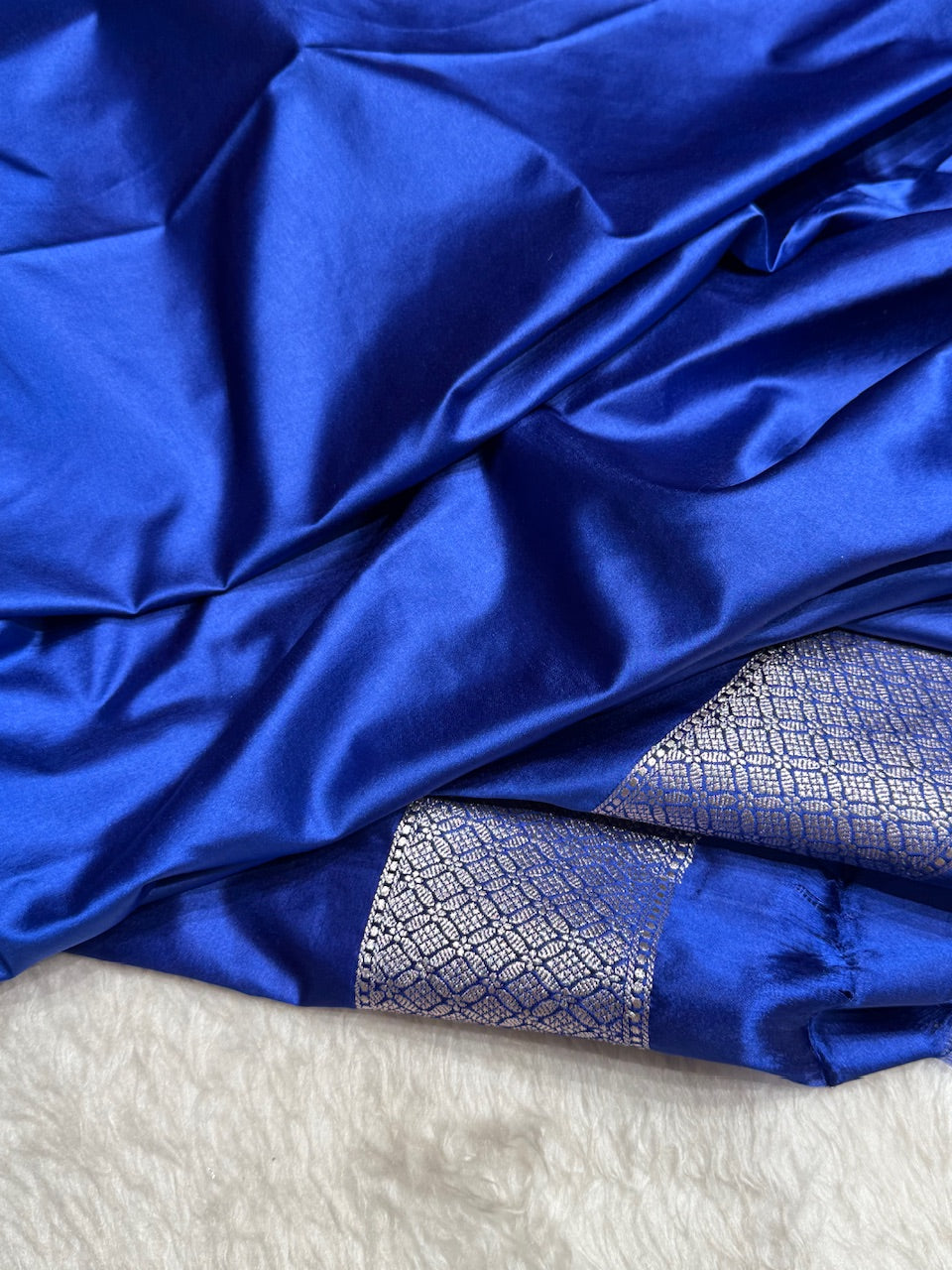 Royal Blue Boota Mashru Silk Saree