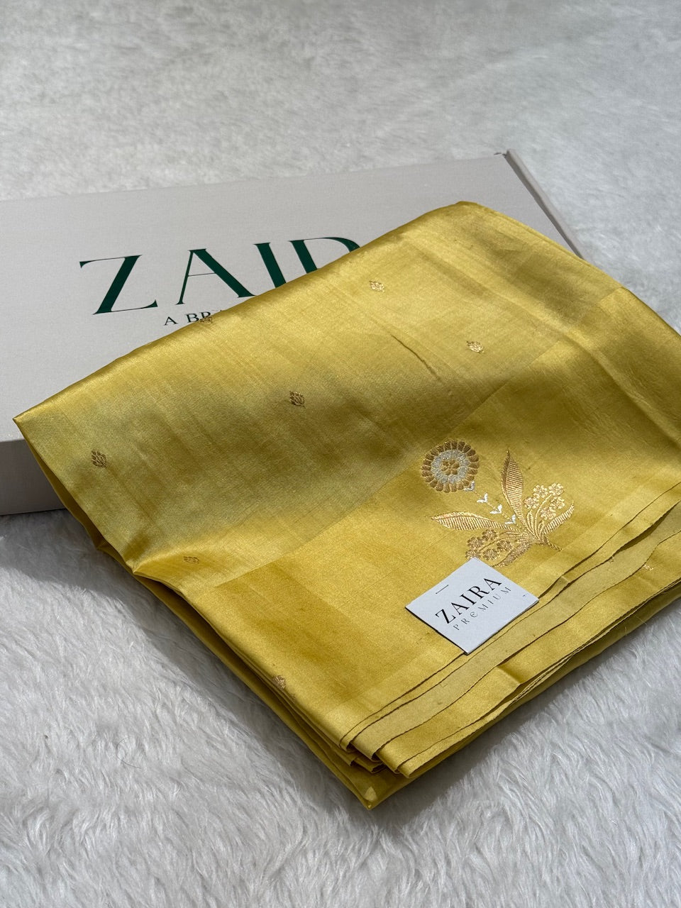 Mustard Meena Skirt Handwoven Paper Mango Silk