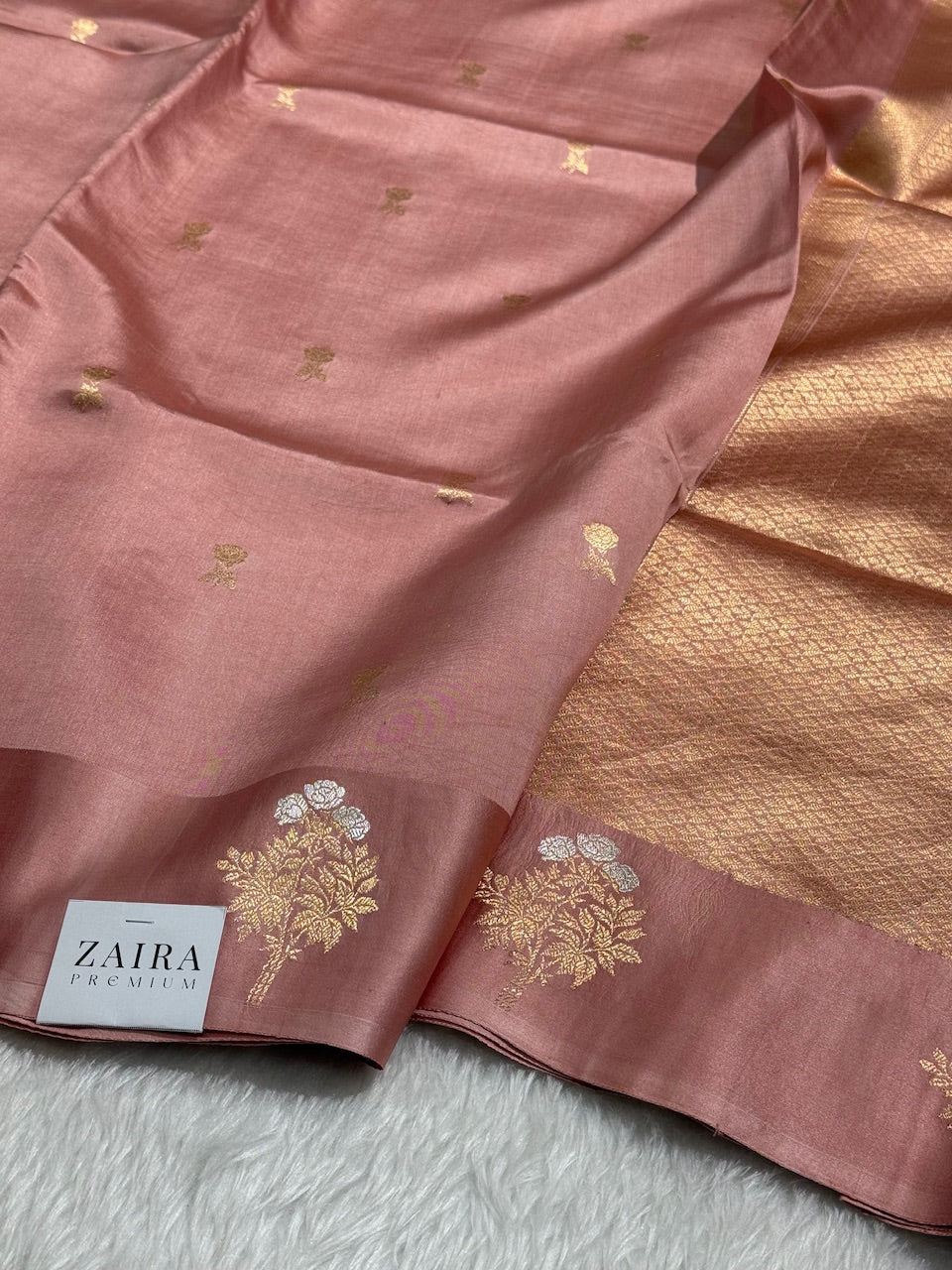 Dusty Pink Meena Skirt Handwoven Paper Mango Silk
