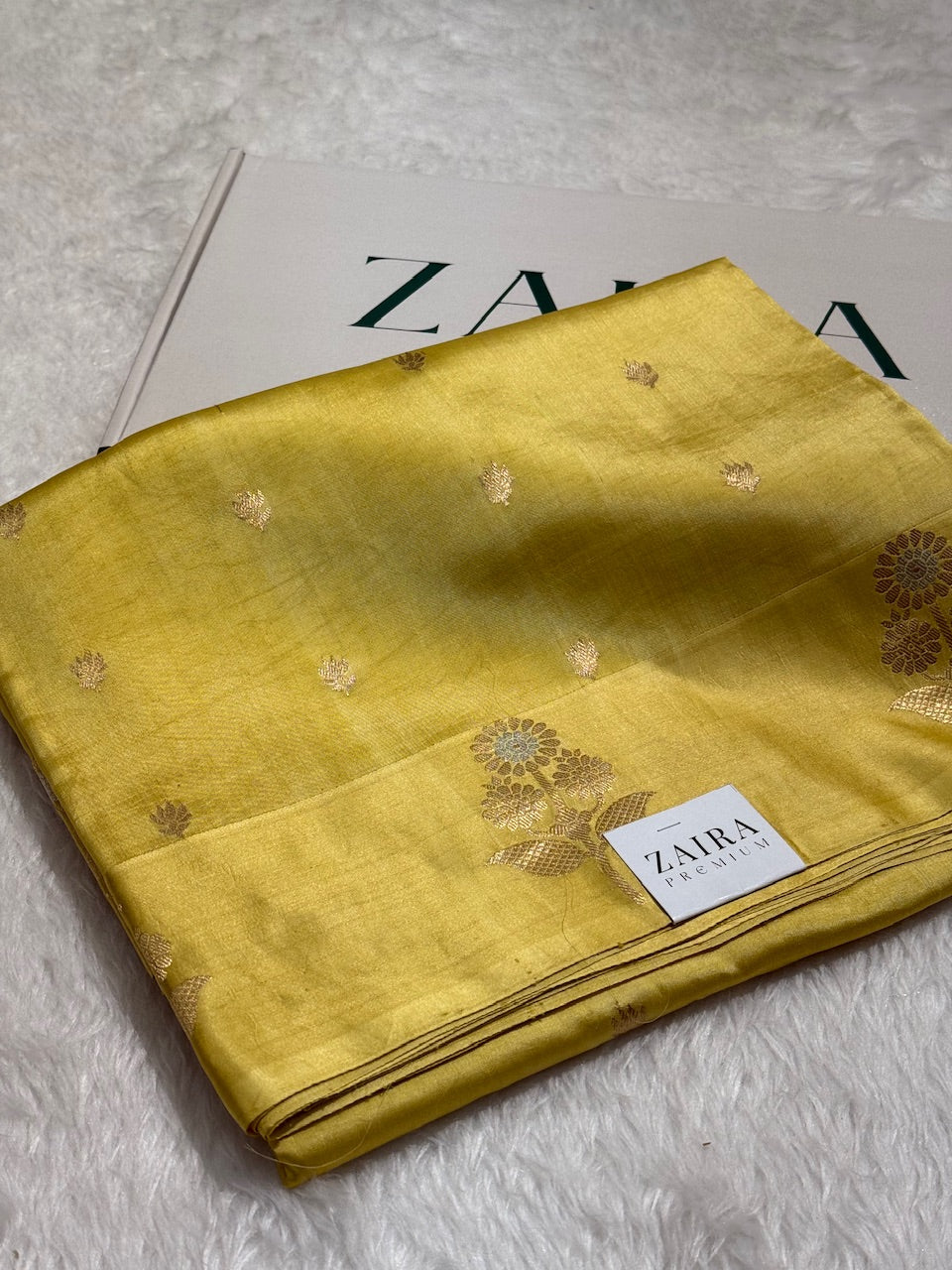 Dusty Mustard Meena Skirt Handwoven Paper Mango Silk