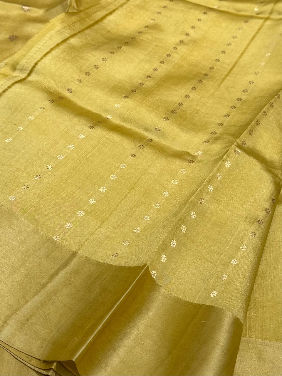 Dusty Mustard Meena Skirt Handwoven Paper Mango Silk