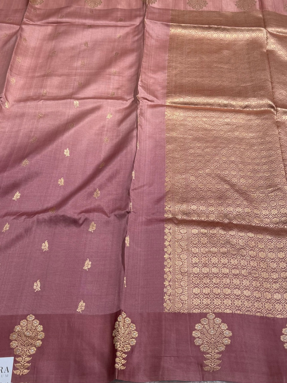 Dusky Rose Ombre Handwoven Paper Mango Silk