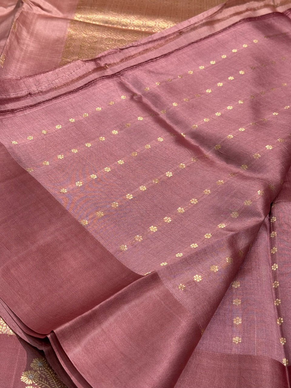 Dusky Rose Ombre Handwoven Paper Mango Silk