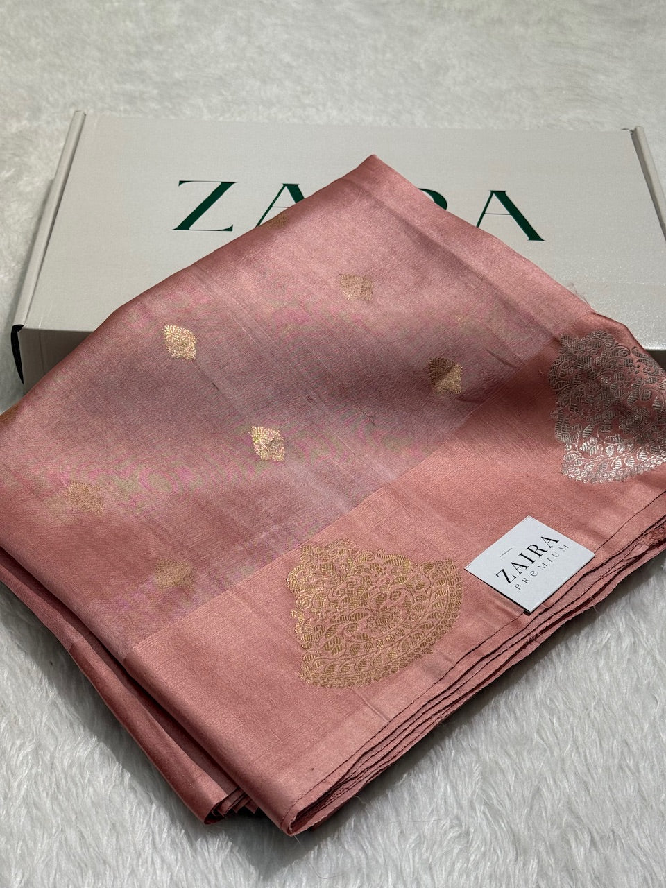 Dusky Rose Meena Skirt Handwoven Paper Mango Silk