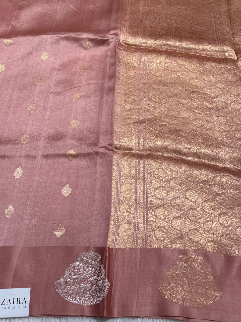 Dusky Rose Meena Skirt Handwoven Paper Mango Silk