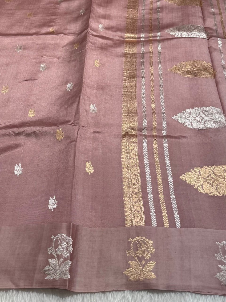 Copper Rose Pink Handwoven Paper Mango Silk