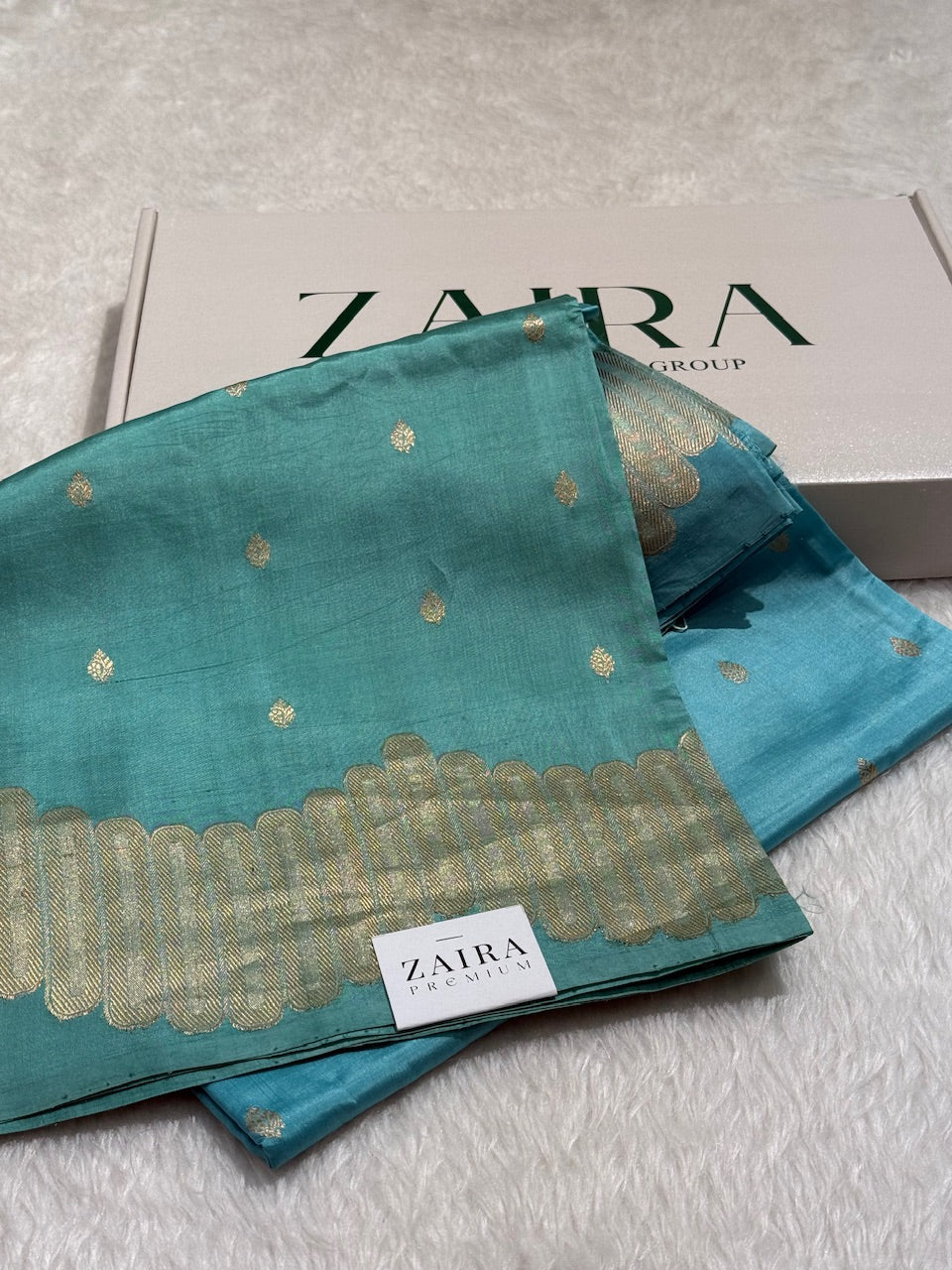 Glacier Blue Ombre Handwoven Paper Mango Silk