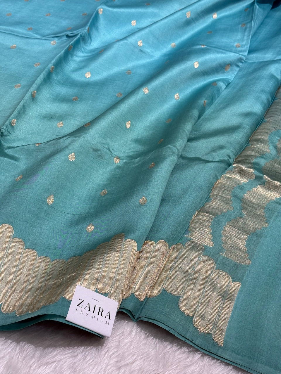 Glacier Blue Ombre Handwoven Paper Mango Silk
