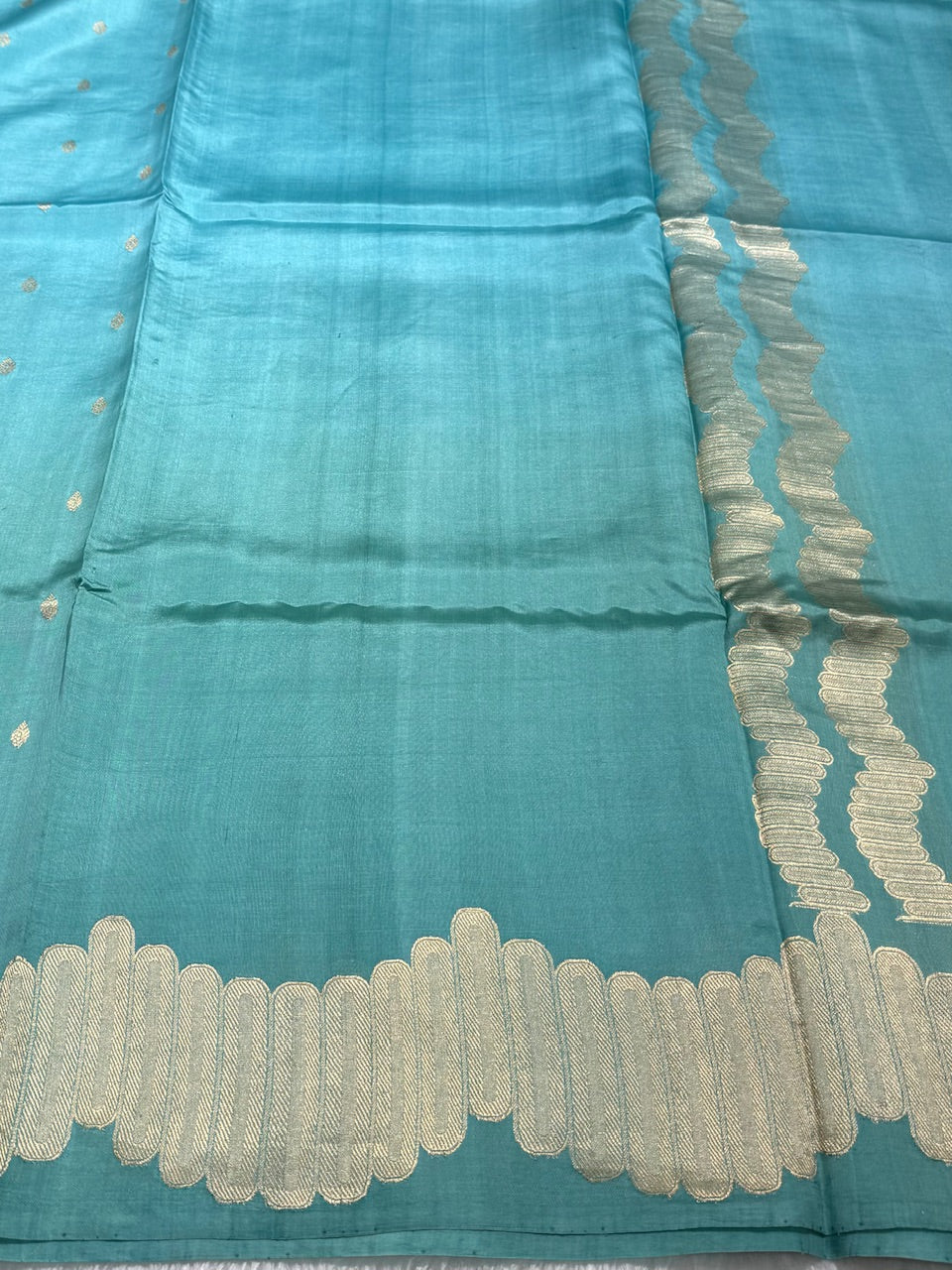 Glacier Blue Ombre Handwoven Paper Mango Silk