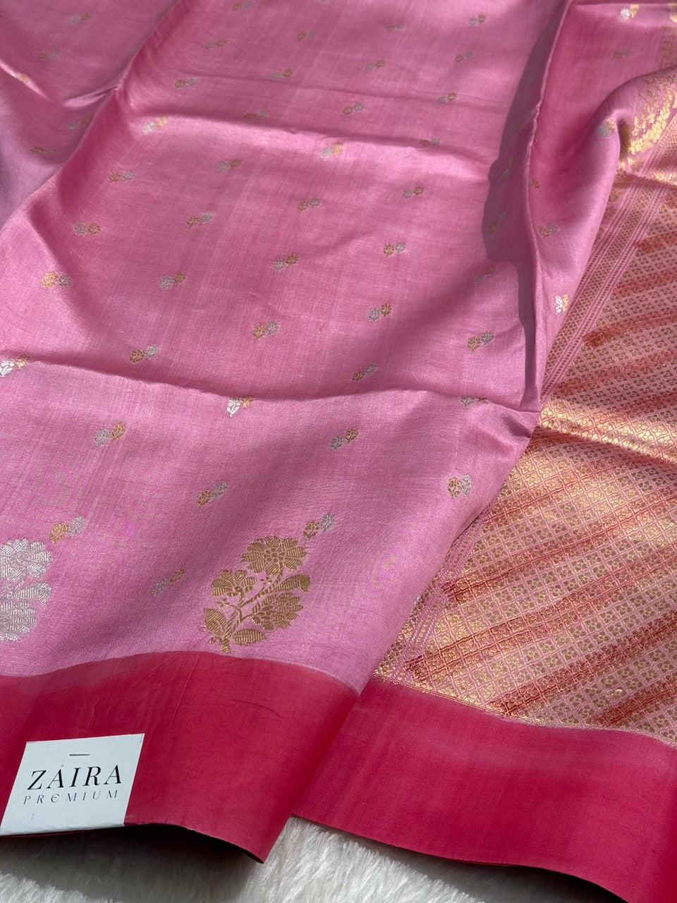 Dusty Pink Meena Handwoven Paper Mango Silk