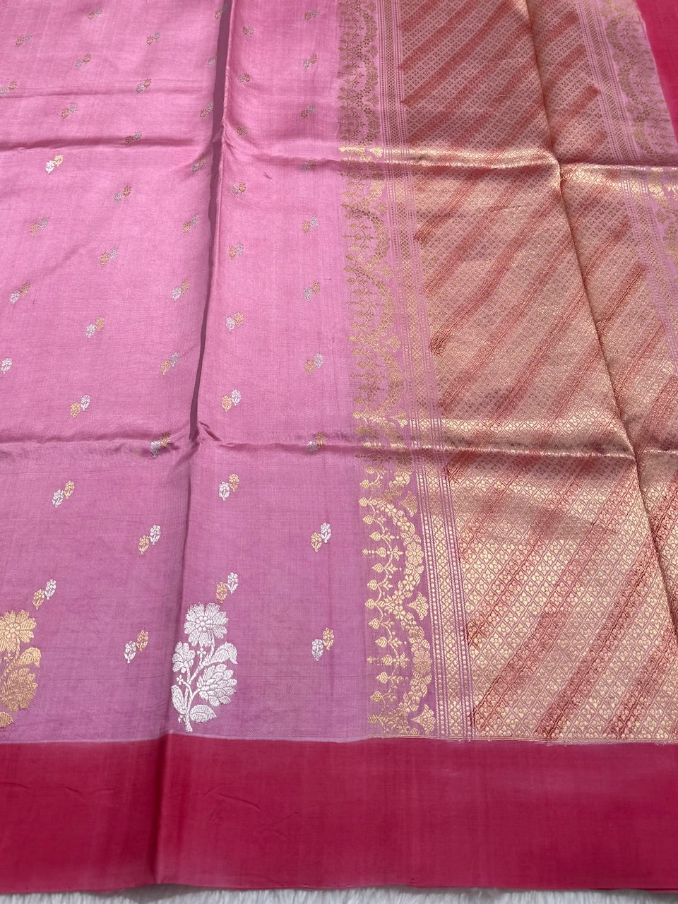 Dusty Pink Meena Handwoven Paper Mango Silk