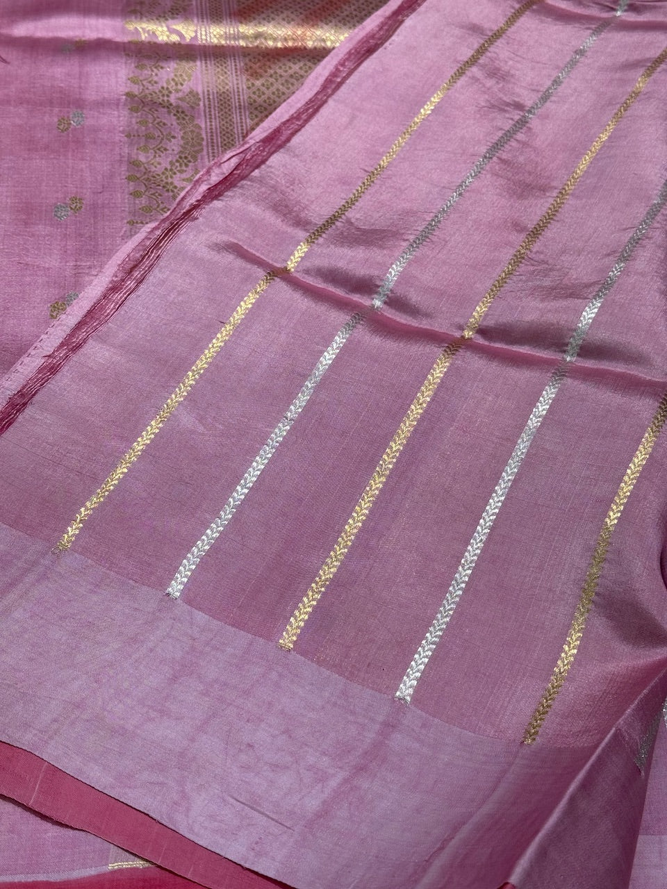 Dusty Pink Meena Handwoven Paper Mango Silk