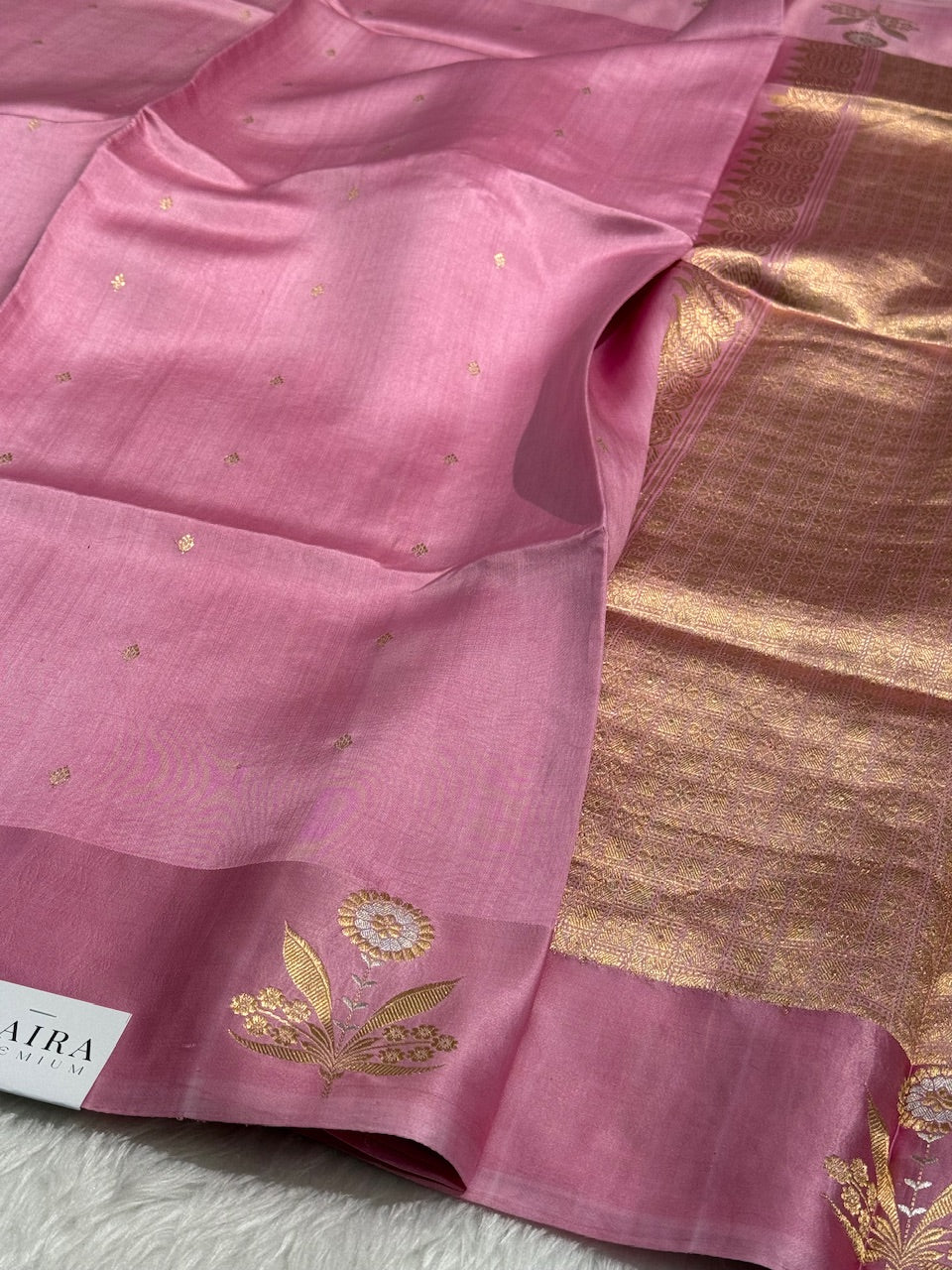 Dusty Pink Meena Skirt Handwoven Paper Mango Silk