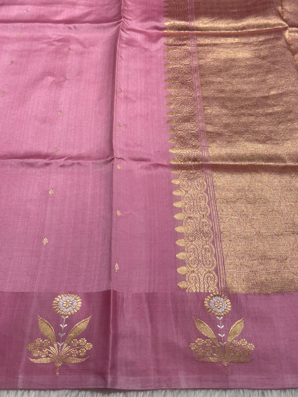 Dusty Pink Meena Skirt Handwoven Paper Mango Silk