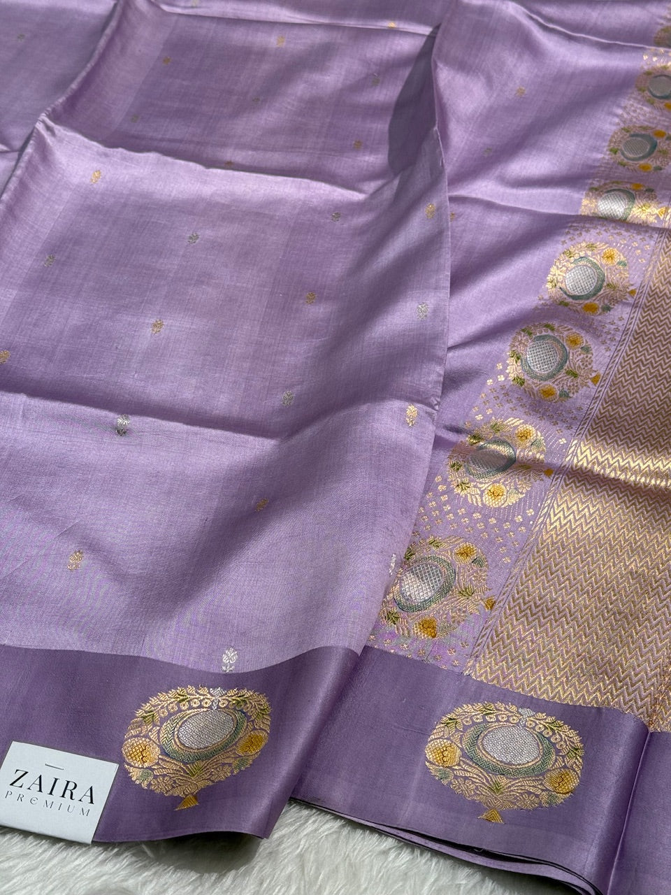 Dusty Lavender Meena Skirt Handwoven Paper Mango Silk