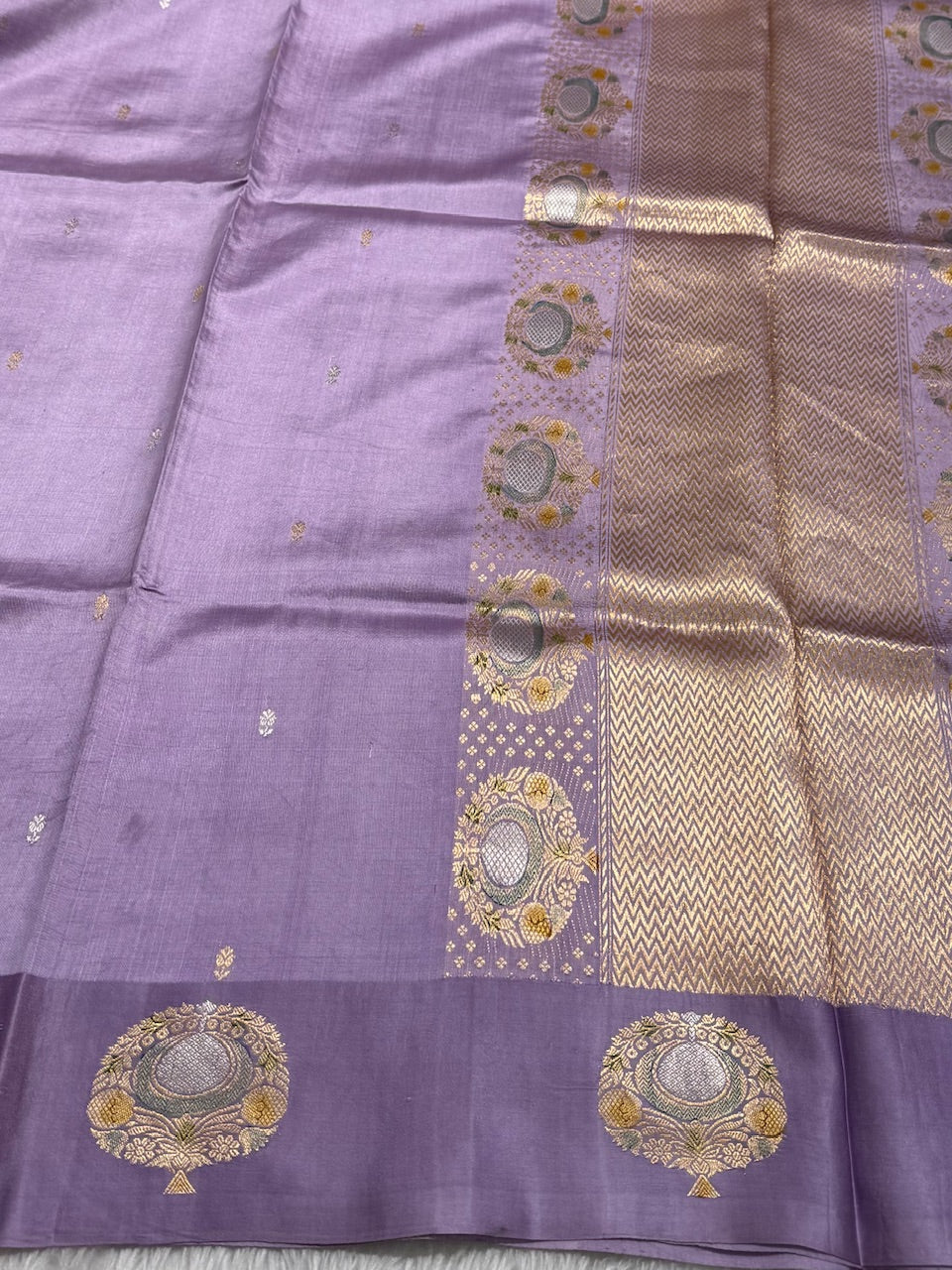 Dusty Lavender Meena Skirt Handwoven Paper Mango Silk