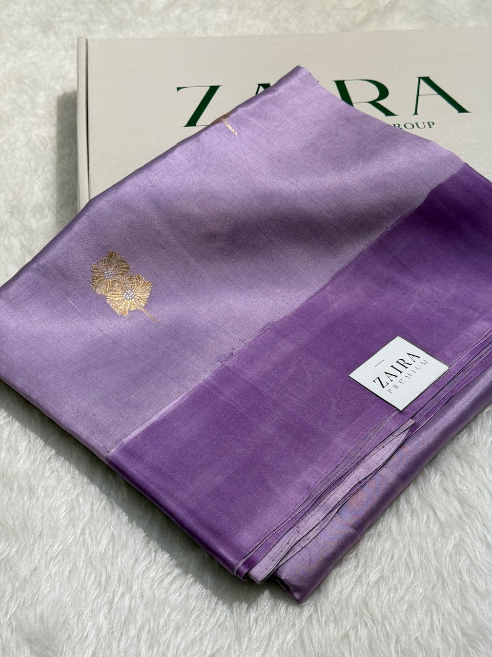 Dusty Lavender Meena Boota Handwoven Paper Mango Silk