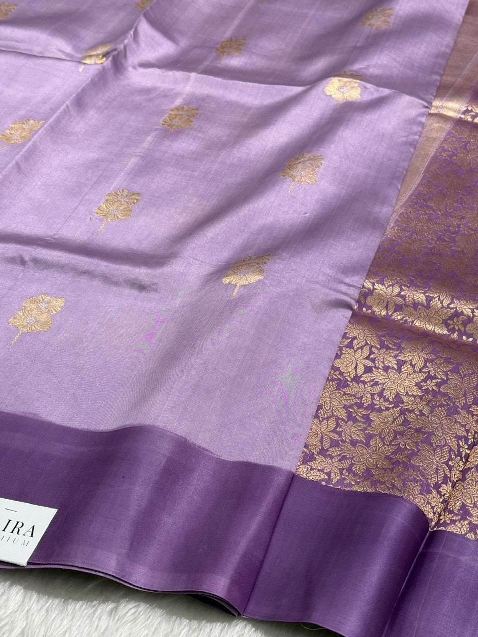 Dusty Lavender Meena Boota Handwoven Paper Mango Silk