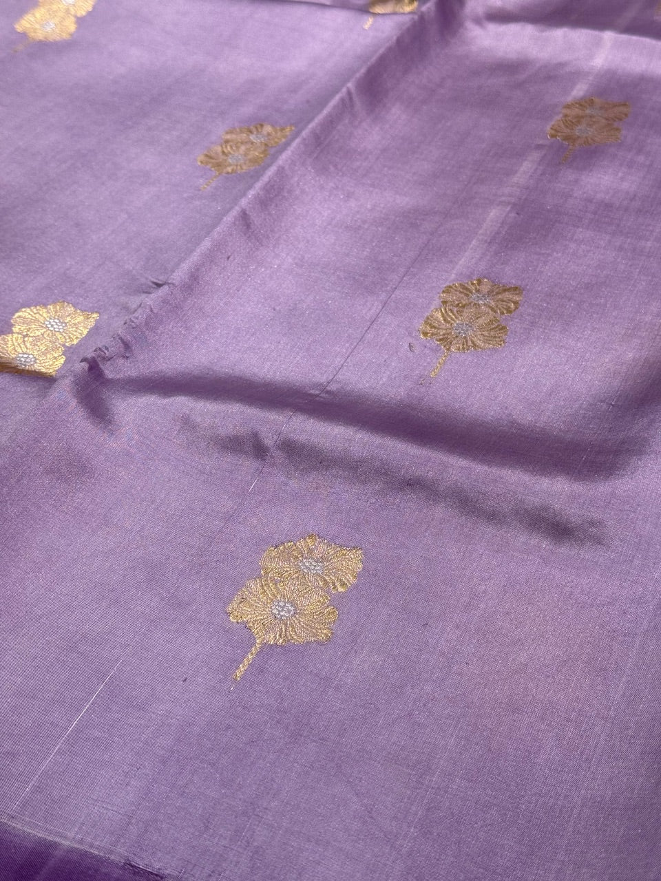Dusty Lavender Meena Boota Handwoven Paper Mango Silk