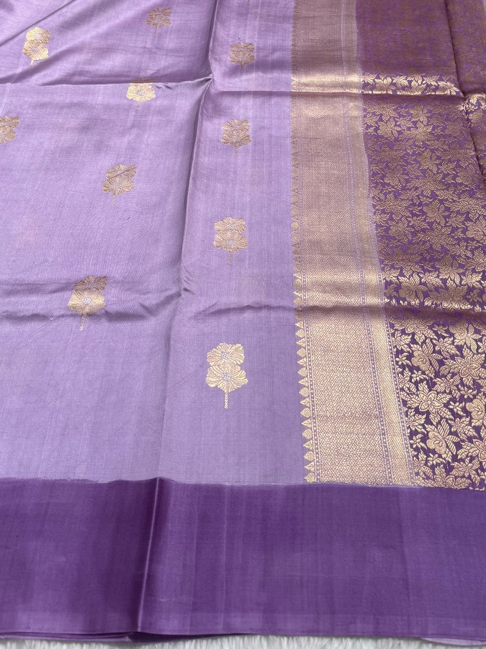 Dusty Lavender Meena Boota Handwoven Paper Mango Silk