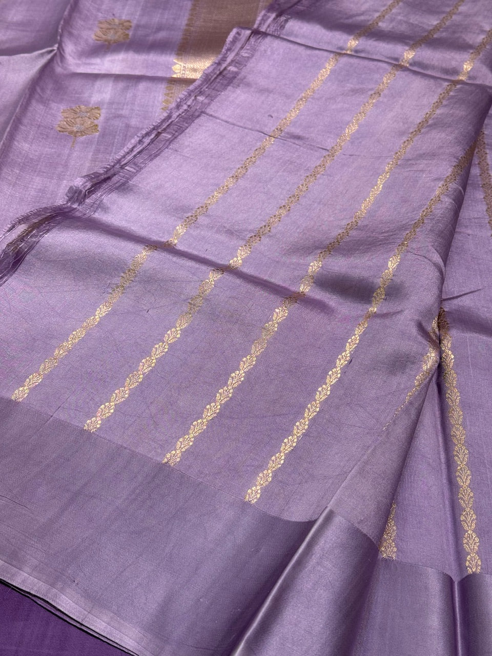 Dusty Lavender Meena Boota Handwoven Paper Mango Silk