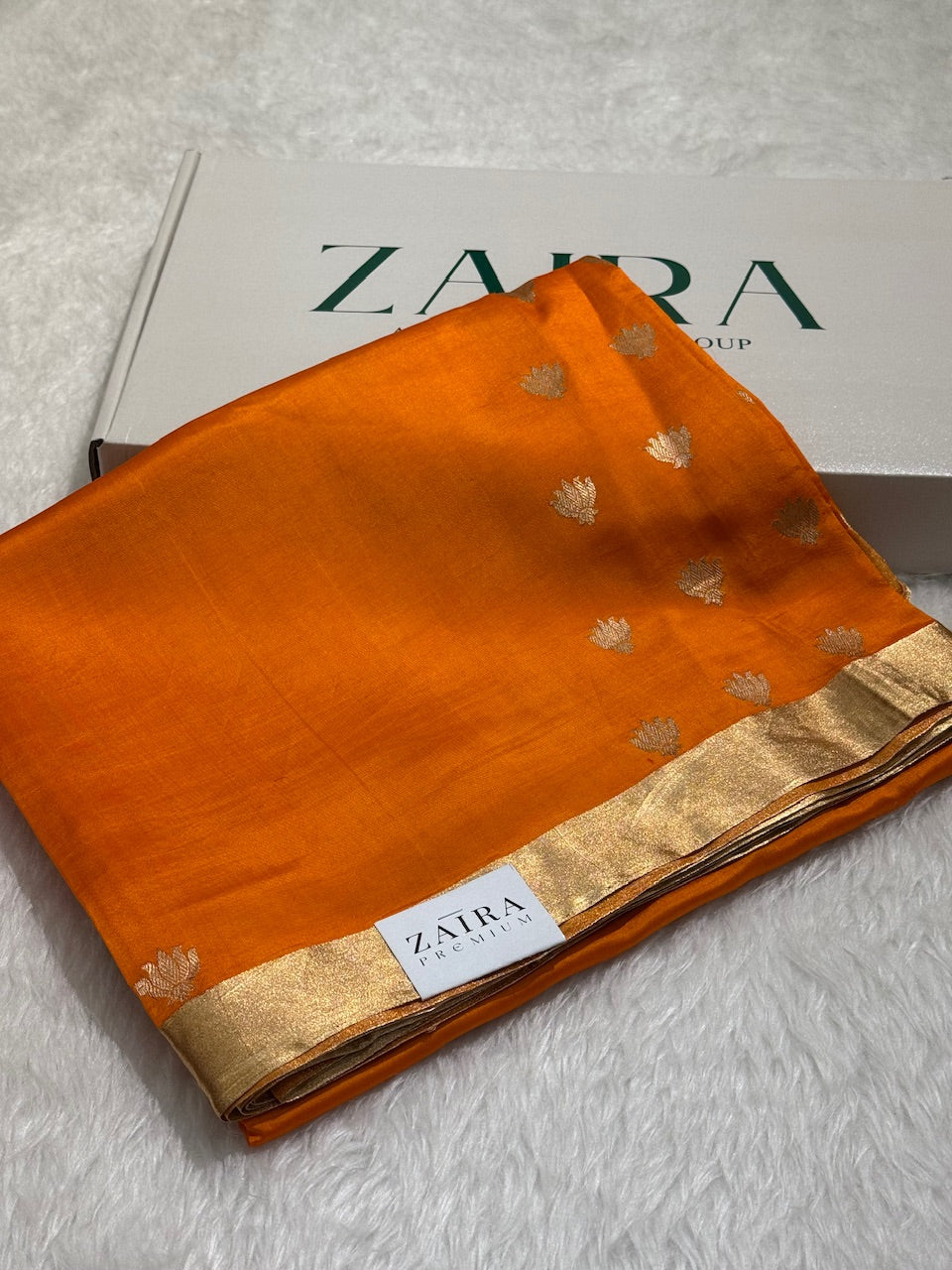Orange Handwoven Paper Mango Silk