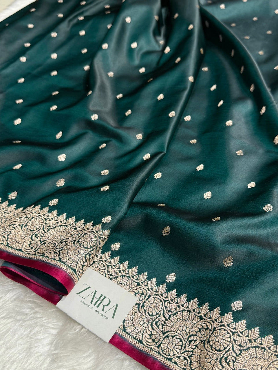 Palm Green Mashru Silk Saree for Festive Seasons