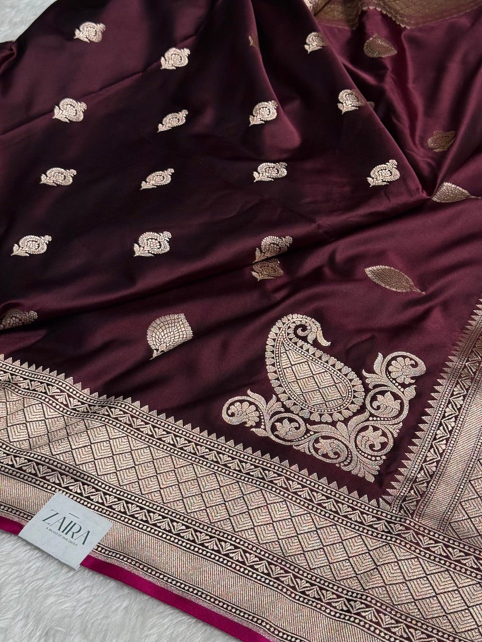Pansy Purple Mashru Silk Saree for Festive Seasons
