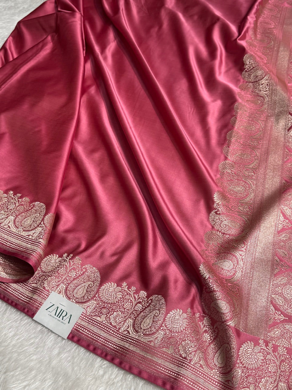 Light Burgundy Mashru Silk Saree For Festive Seasons