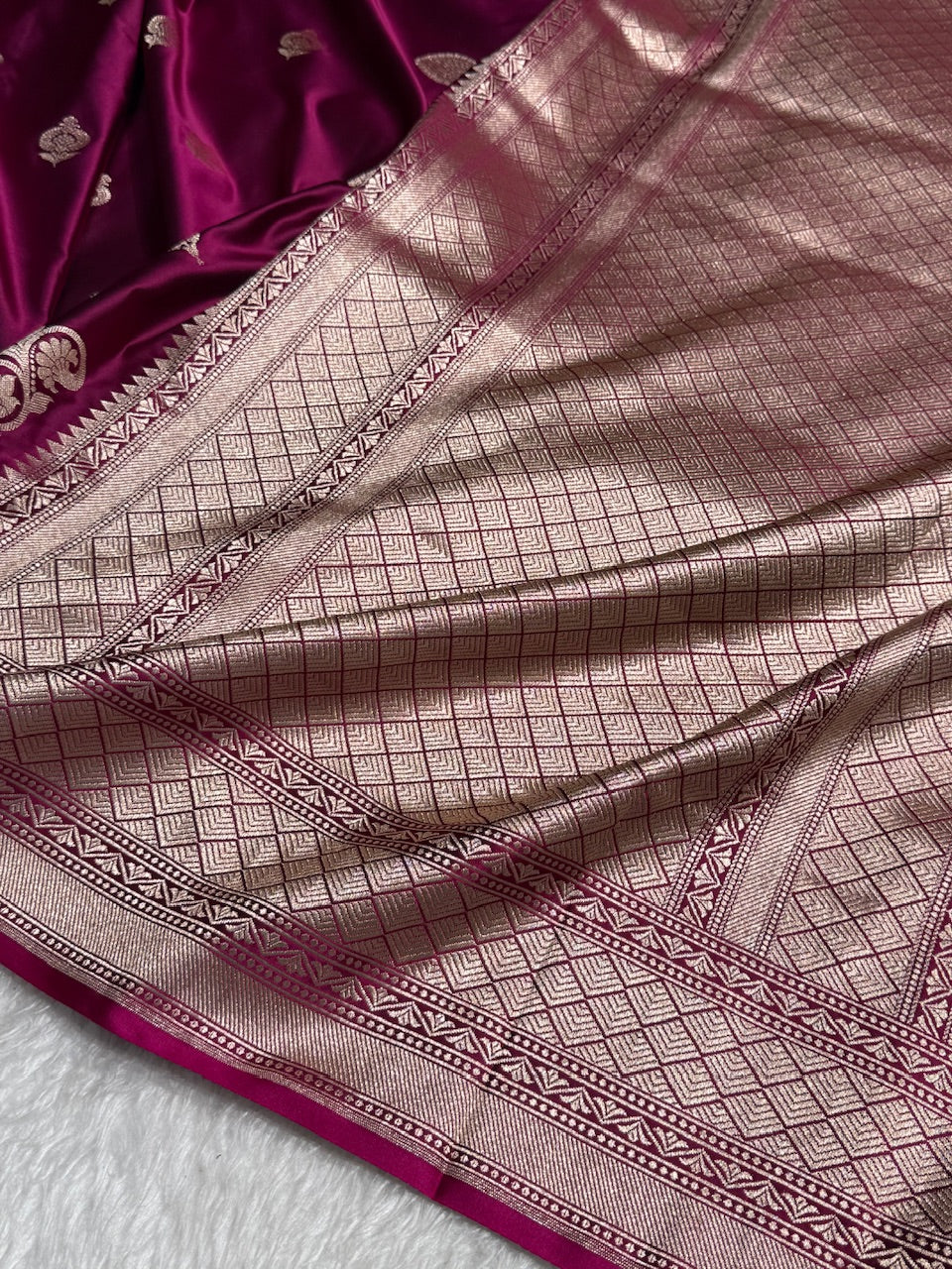 Dark Maroon Mashru Silk Saree for Festive Seasons