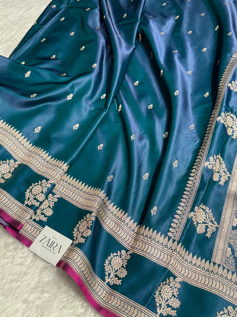 Light Navy Mashru Silk Saree for Festive Seasons