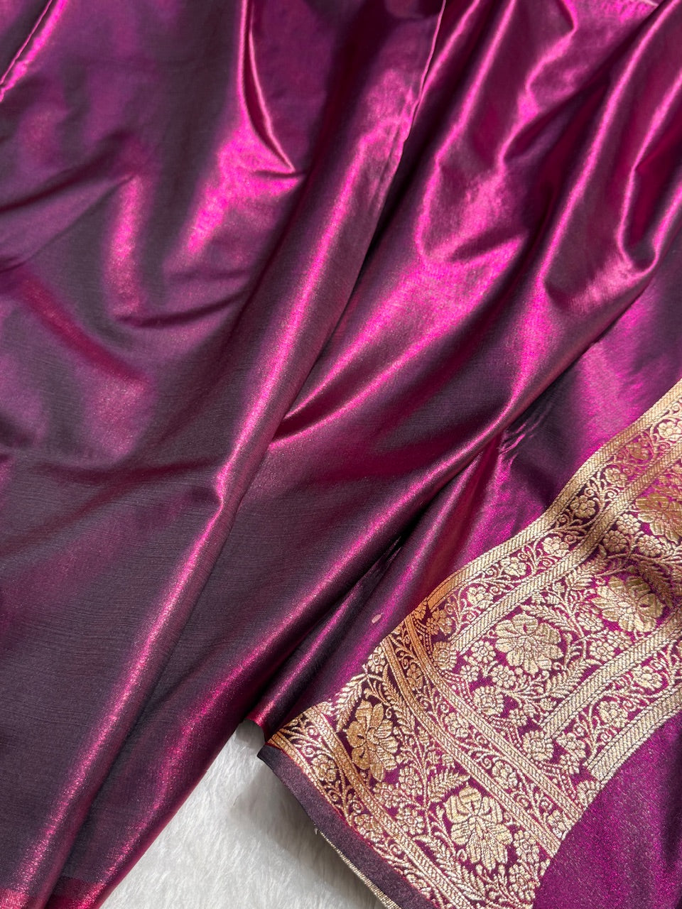 Light Wight Satin Silk Jaal in Wine Shades SS17