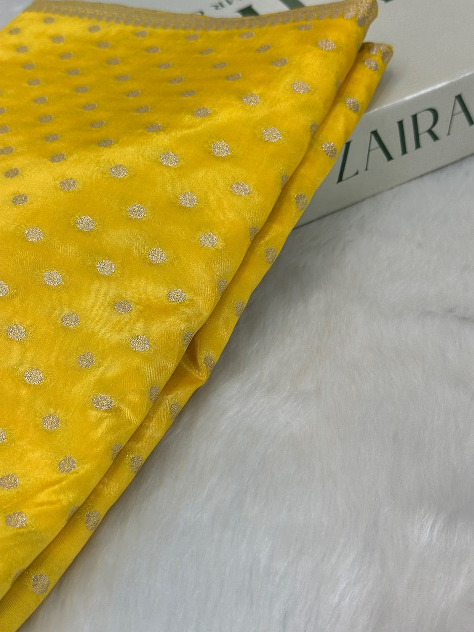 Yellow Crepe Silky Katan Banarasi Saree CSK-02
