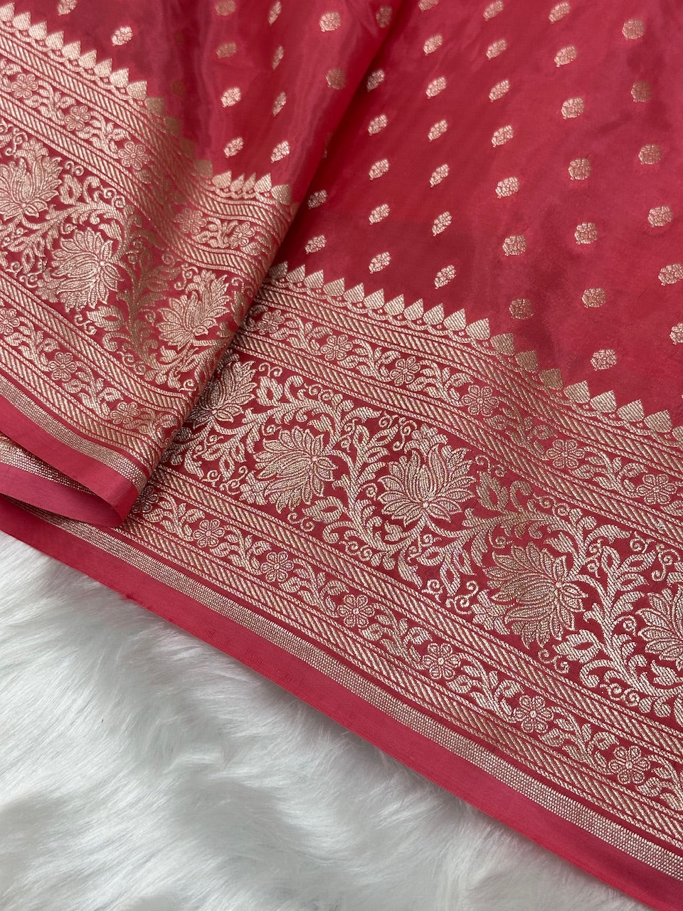Rose Crepe Silky Katan Banarasi Saree CSK-02