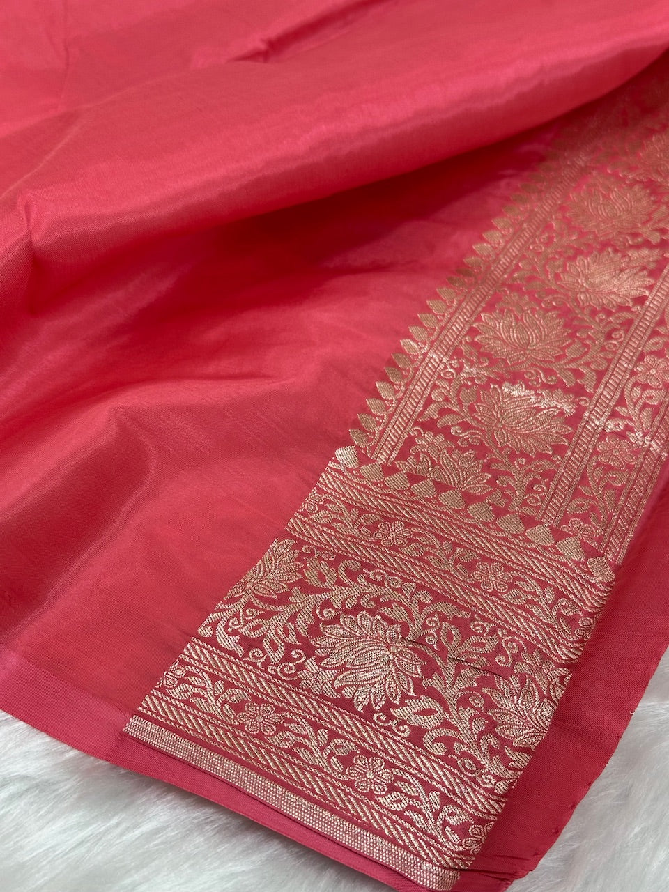 Rose Crepe Silky Katan Banarasi Saree CSK-02