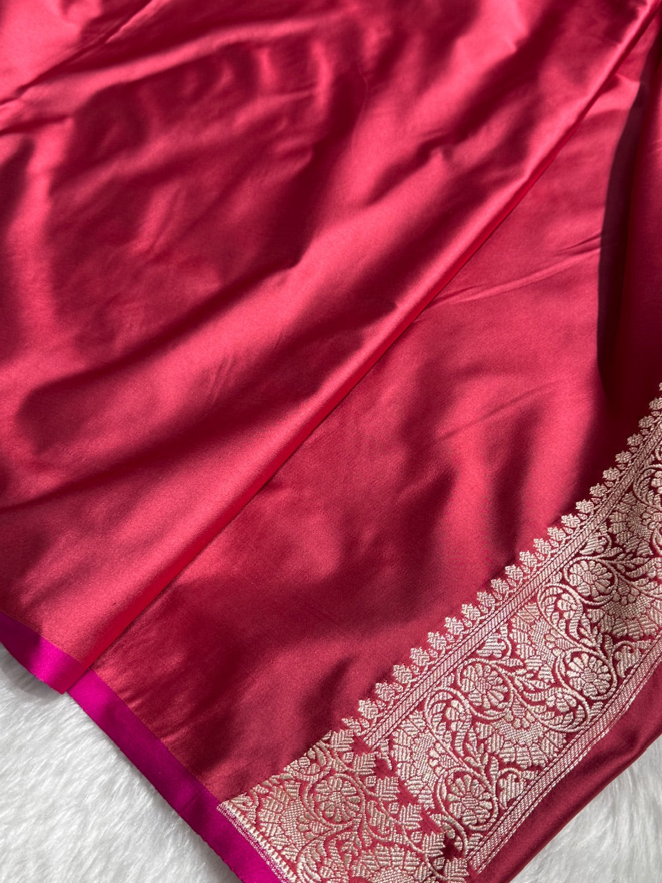 Dark Peach Shades Motif Booti Mashru Silk Saree