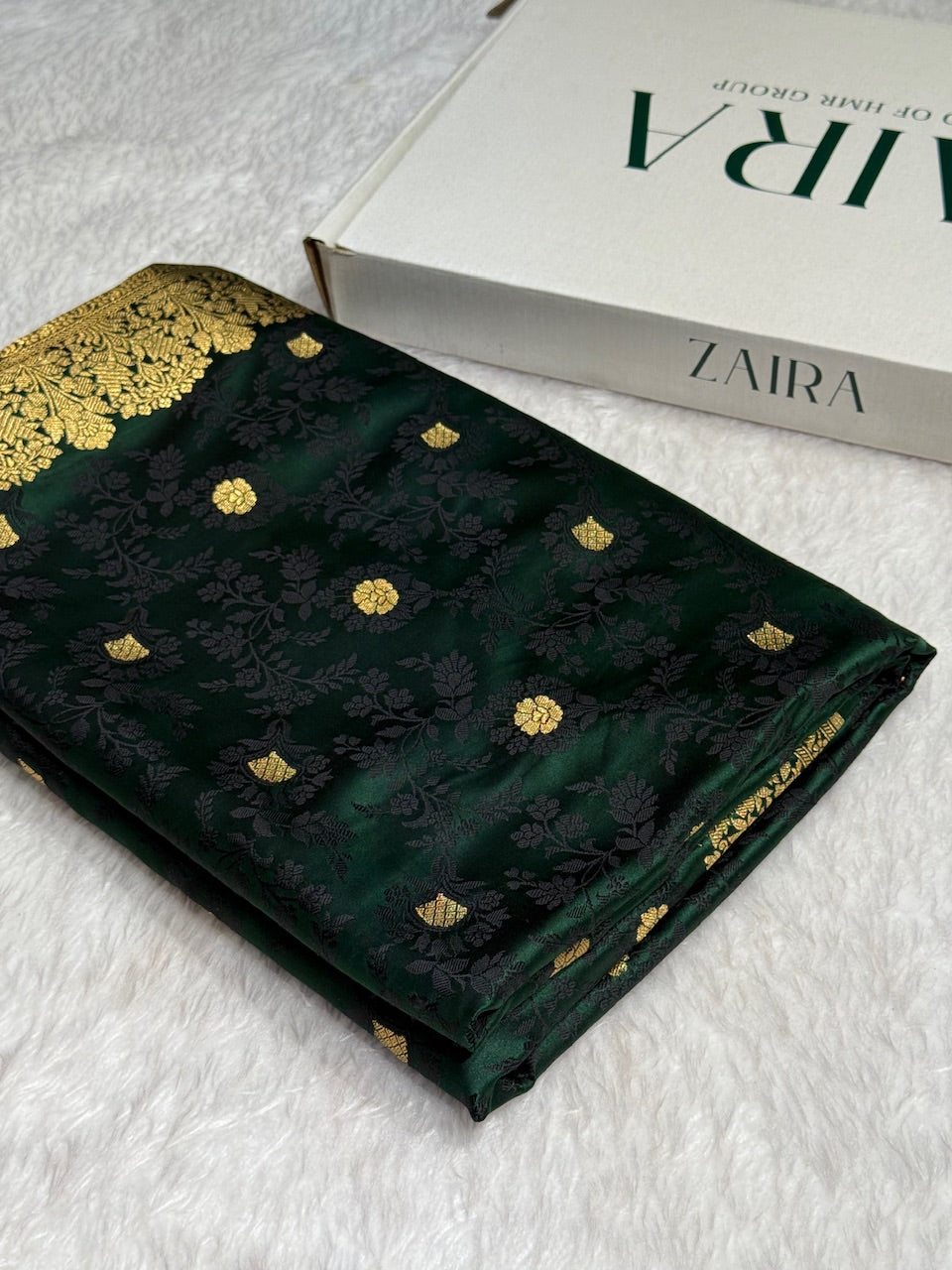 Green Mashru Tanchoi Satin Silk