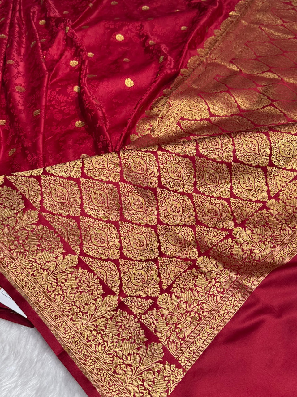 Maroon Mashru Tanchoi Satin Silk