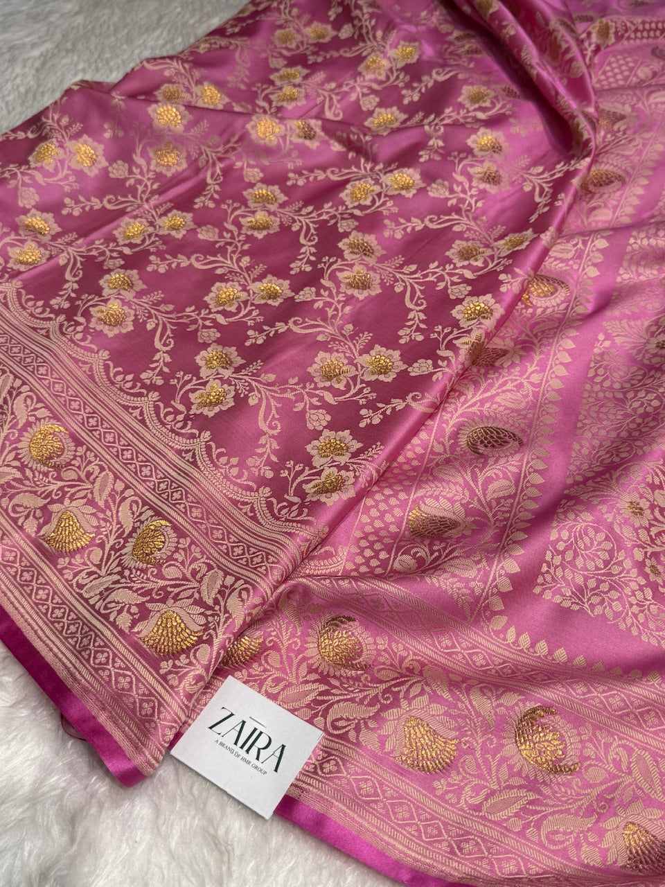Pink Tanchoi Mashru Silk Saree