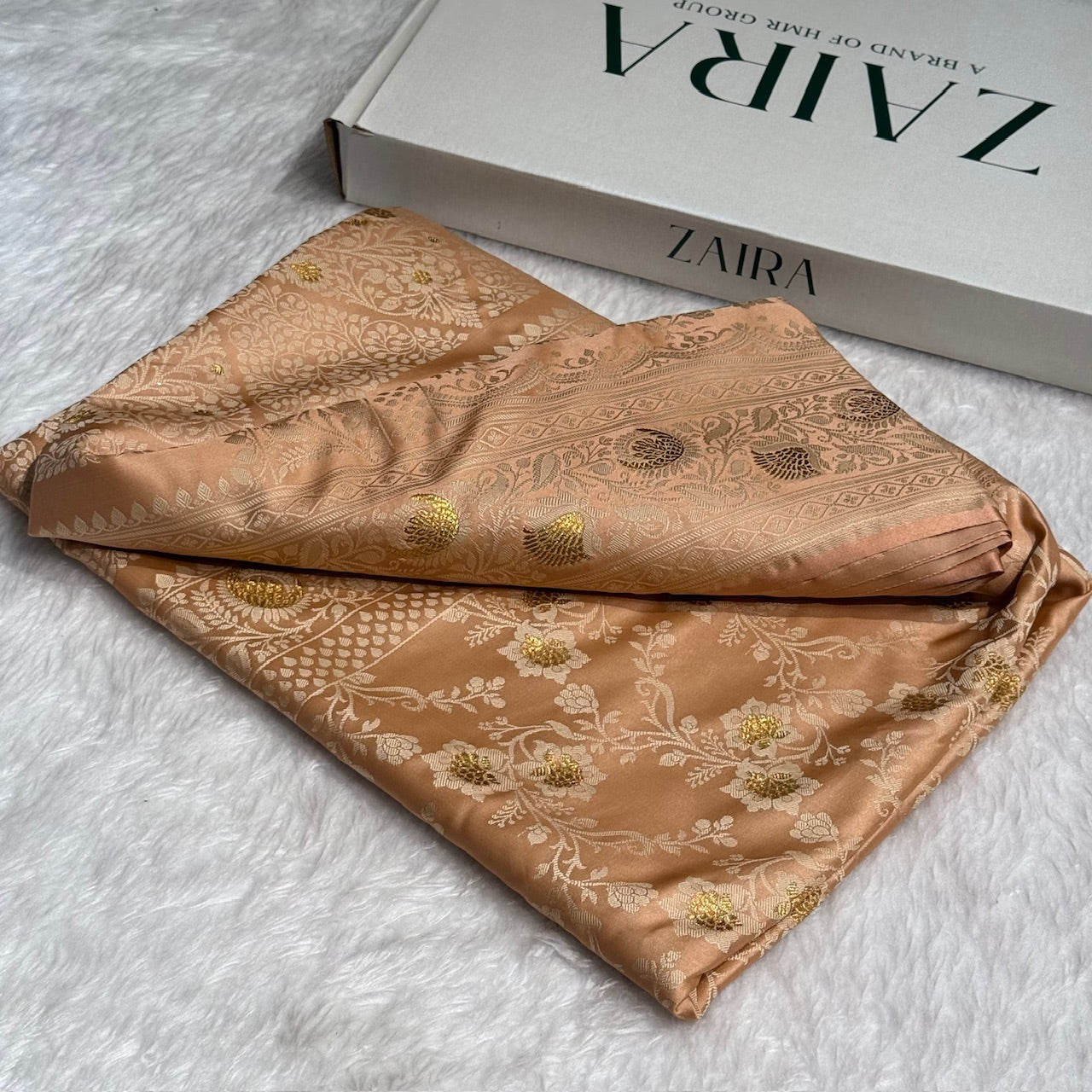 Brownish Tanchoi Mashru Silk Saree