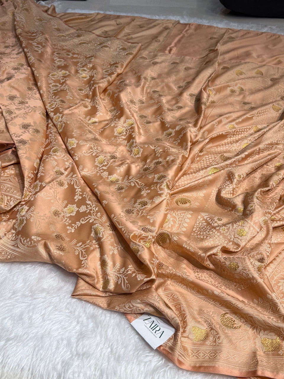 Brownish Tanchoi Mashru Silk Saree