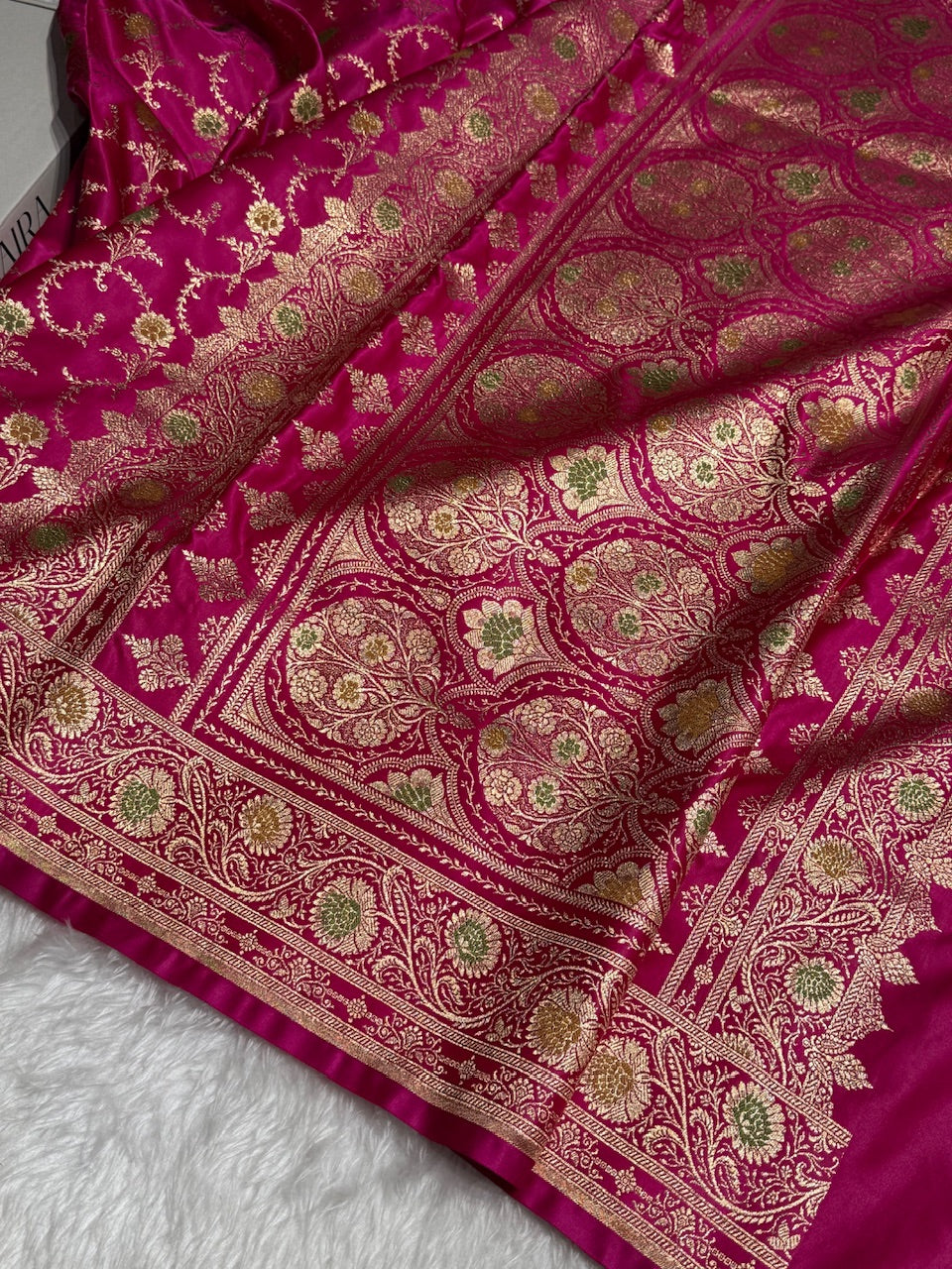Purple Banarasi Minakari Jaal Katan Silk Saree