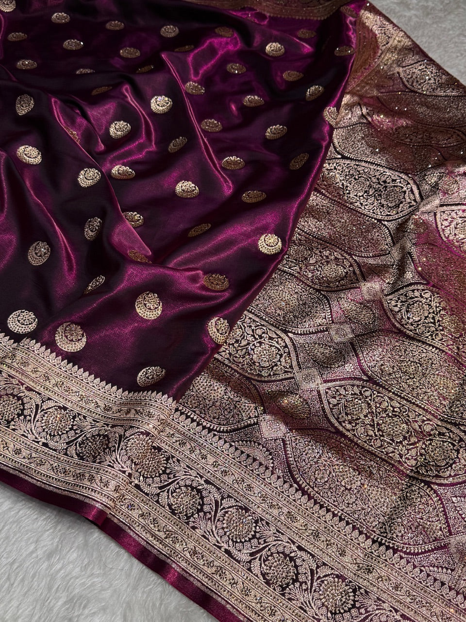 Wine Chand Tara Boota Wih Swarovski Work