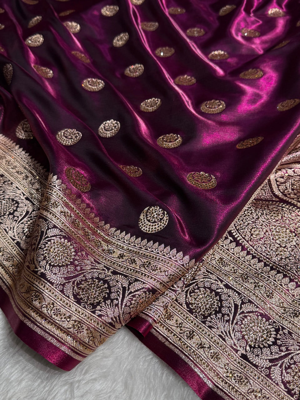 Wine Chand Tara Boota Wih Swarovski Work
